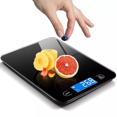 ترازوی آشپزخانه دیجیتال شیشه ای شیشه ای ضد آب با نمایشگر LCD